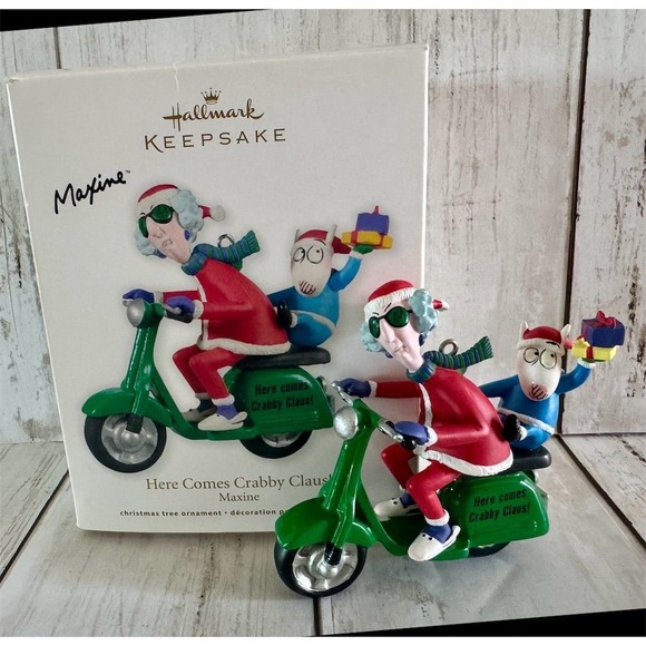 Hallmark Keepsake Ornament 2011 Maxine "Here Comes Crabby Claus!" - New in Box - Picture 5 of 7
